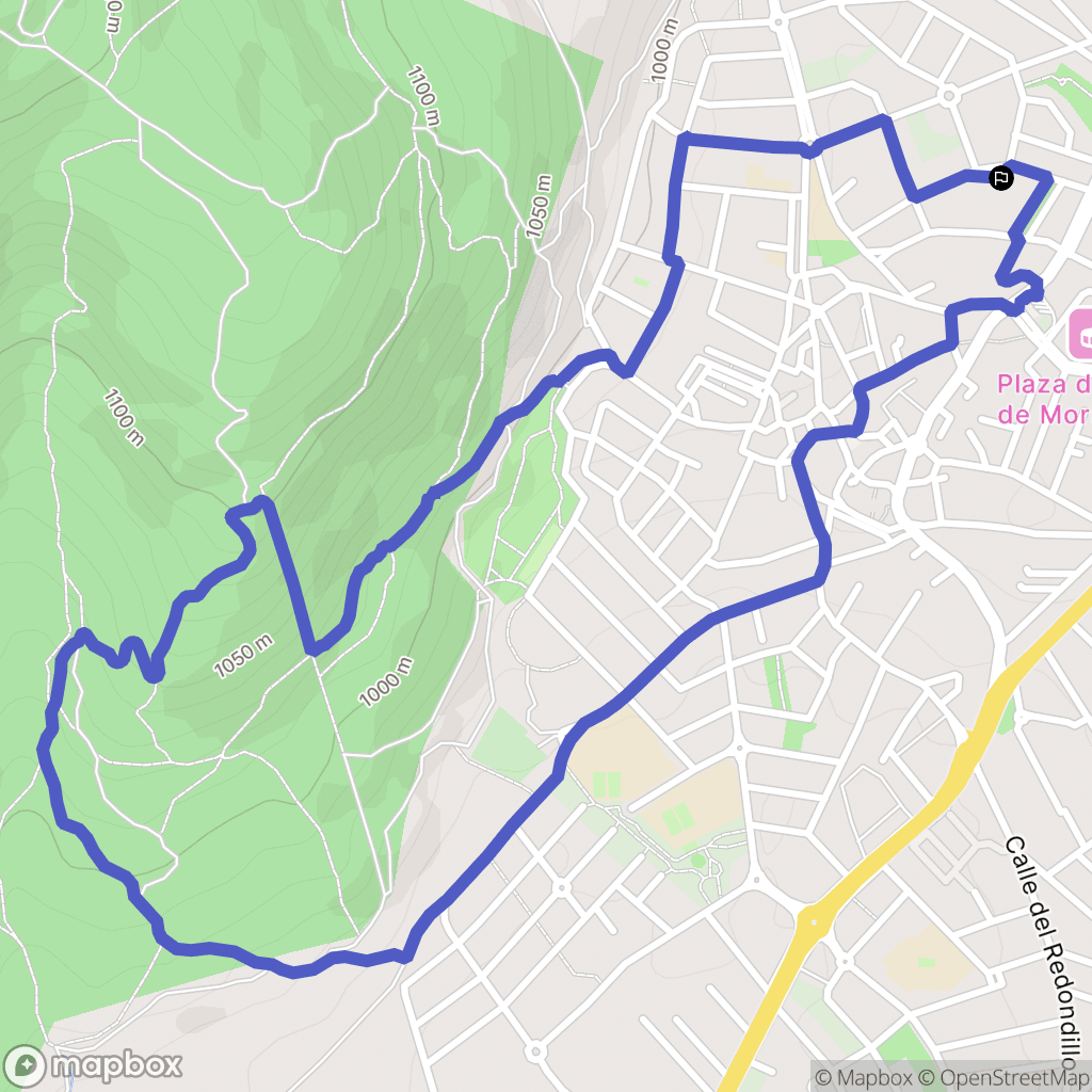 Moralzarzal : carte du parcours de randonnée - Spain