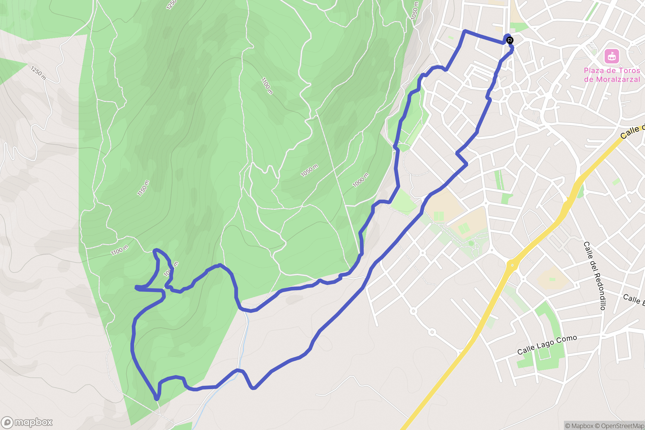 Moralzarzal : carte du parcours de randonnée - Spain