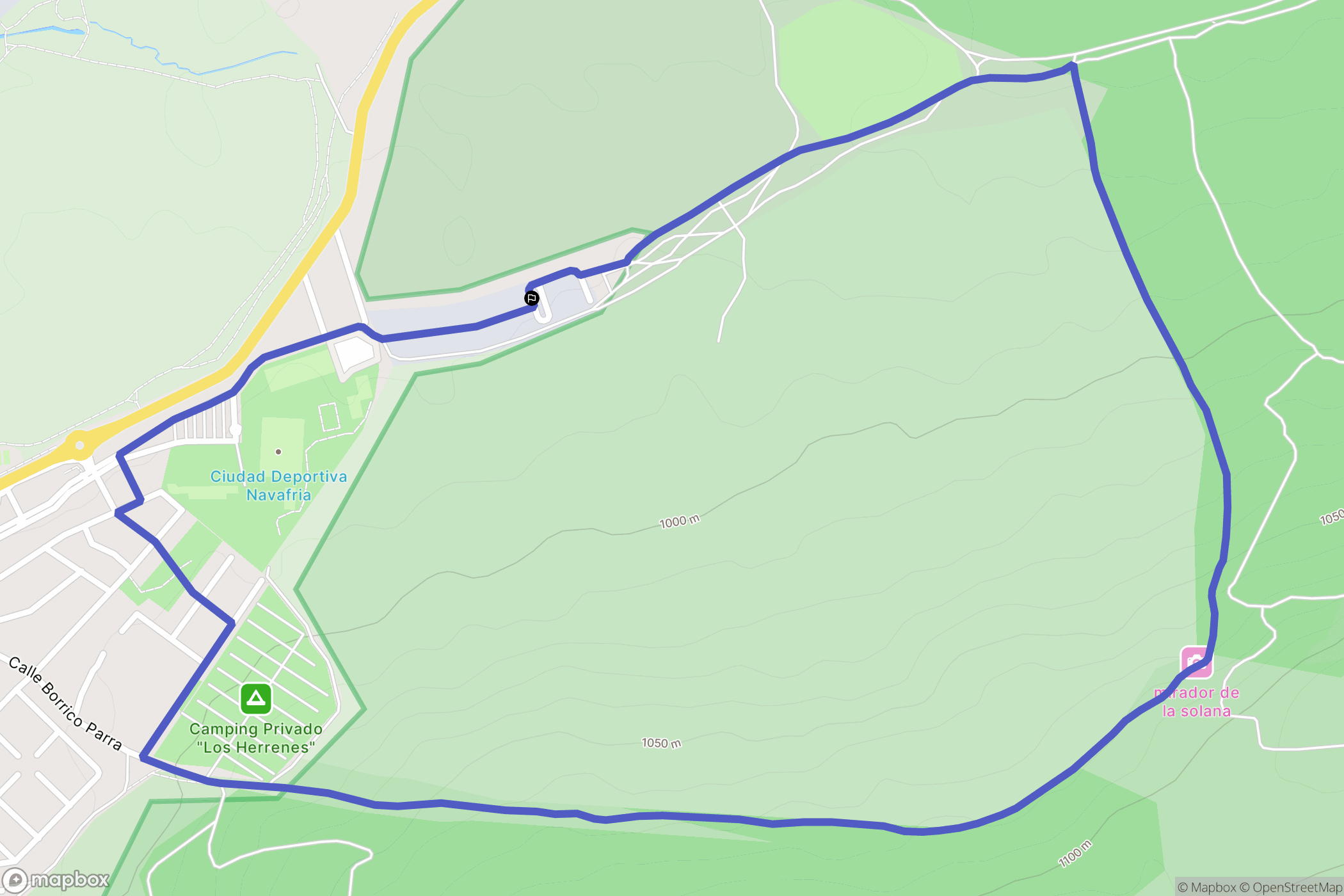 Moralzarzal : carte du parcours de randonnée - Spain