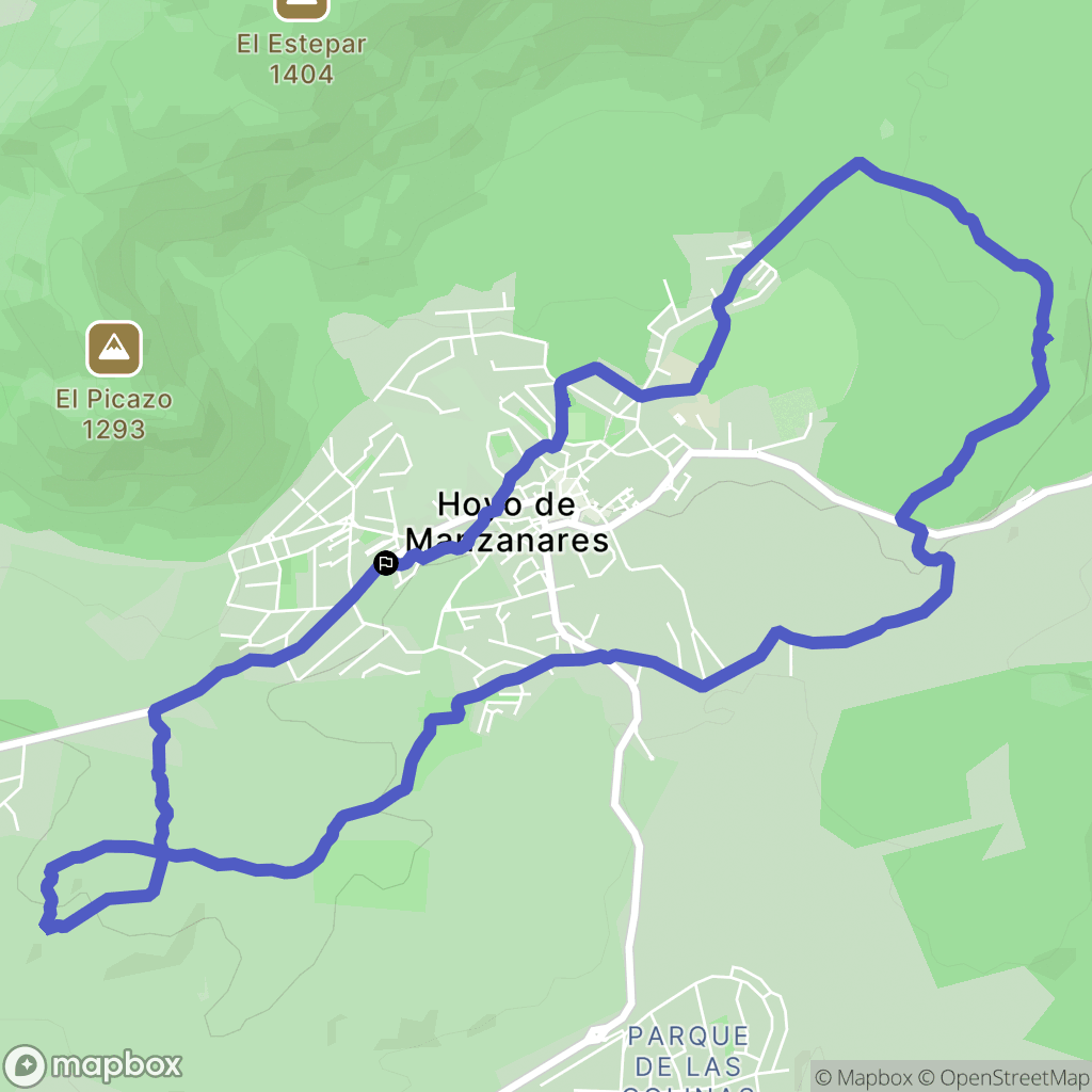 Hoyo de Manzanares : carte du parcours de randonnée - Spain