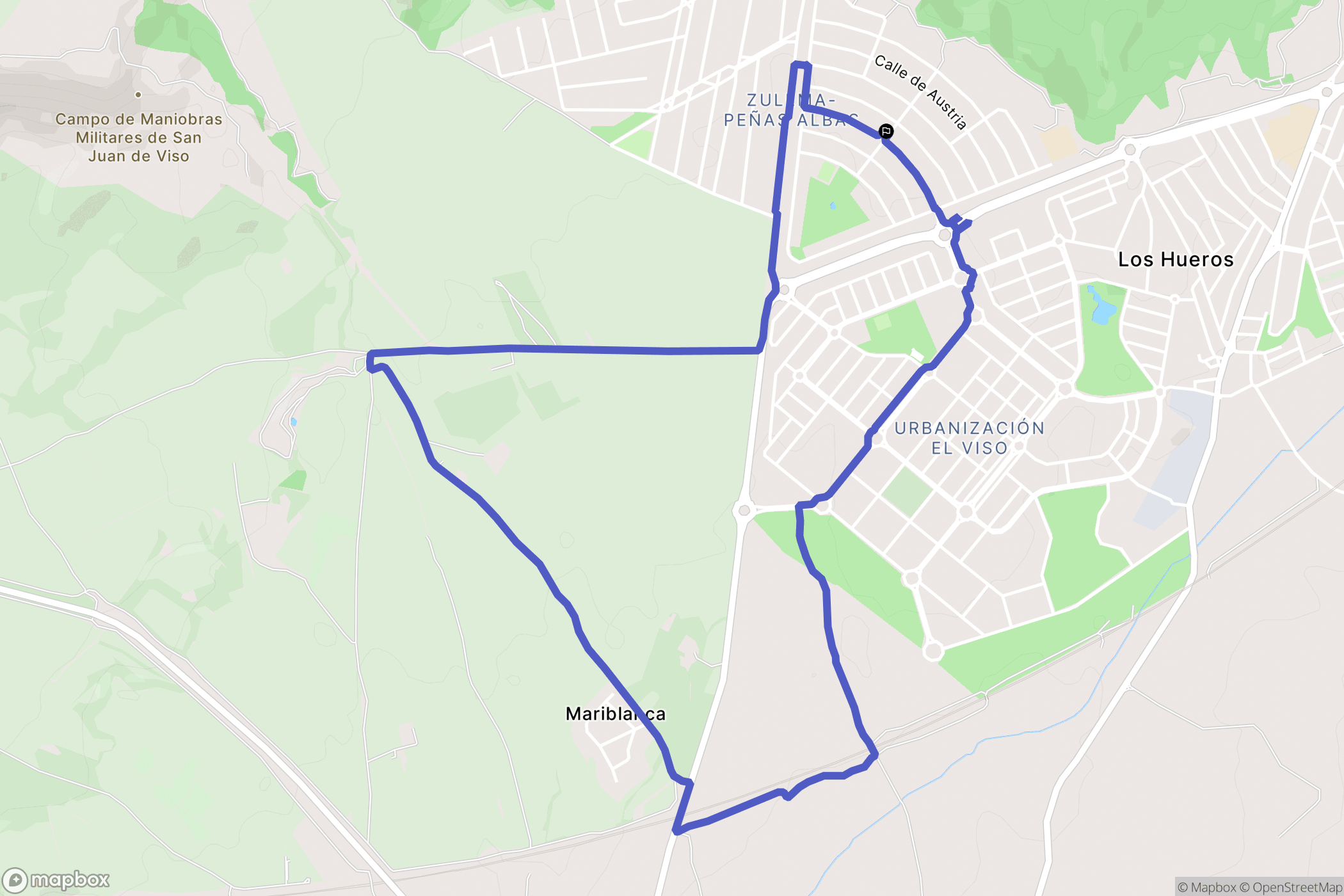 Villalbilla : carte du parcours de randonnée - Spain