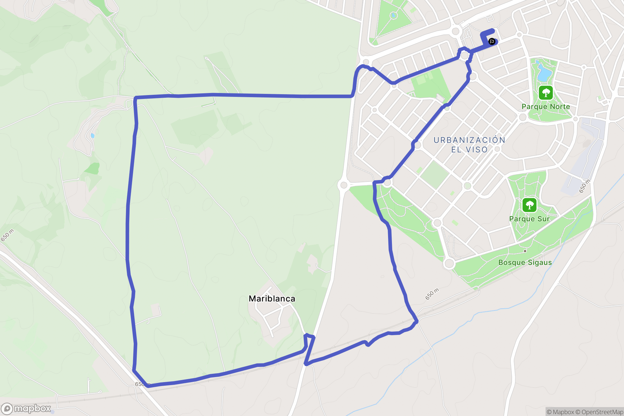 Villalbilla : carte du parcours de randonnée - Spain