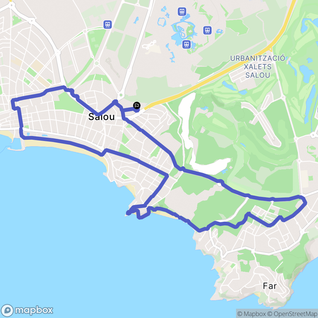 Salou : carte du parcours de randonnée - Spain