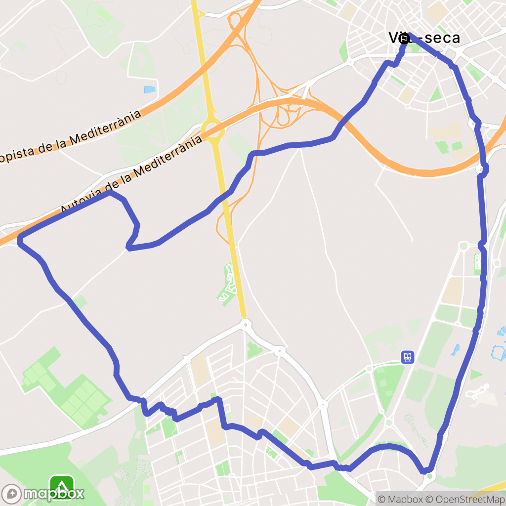 Vila-seca : carte du parcours de randonnée - Spain