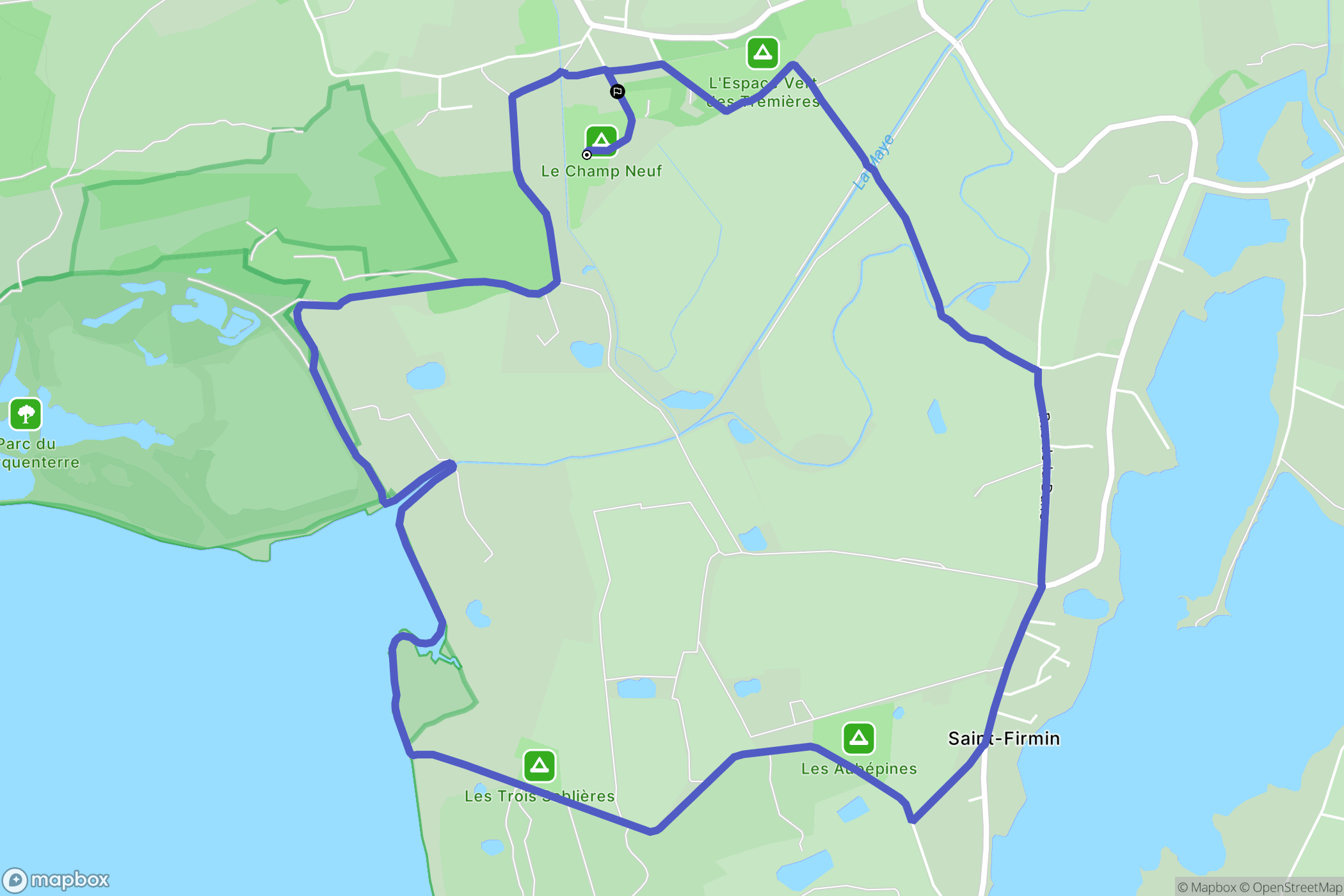 Saint-Quentin-en-Tourmont : carte du parcours de randonnée - France