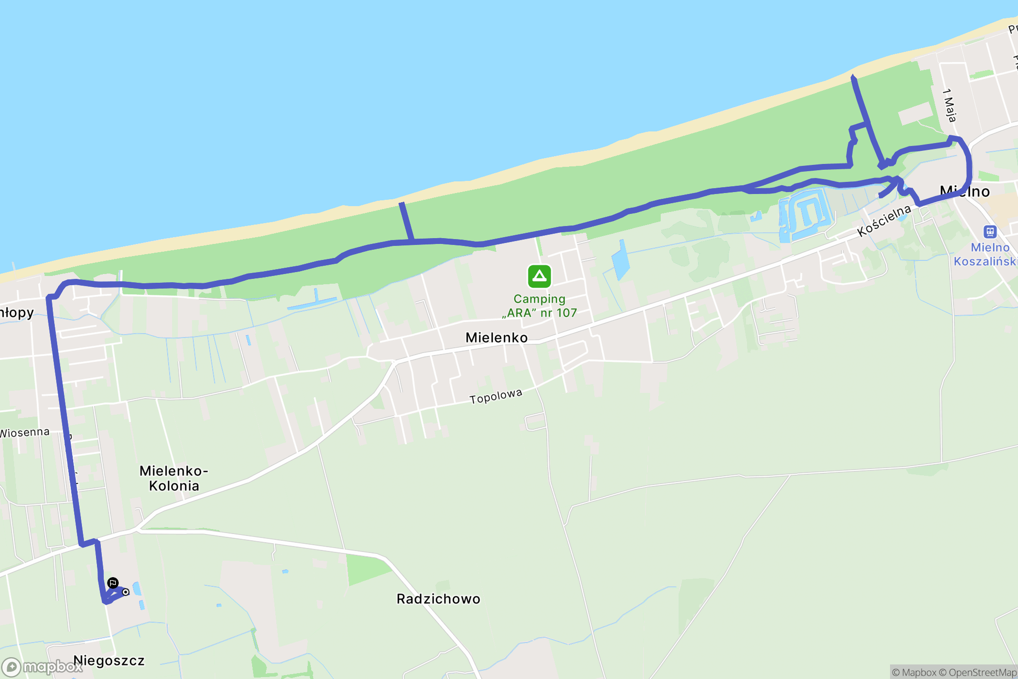 Niegoszcz: mapa trasy - Poland