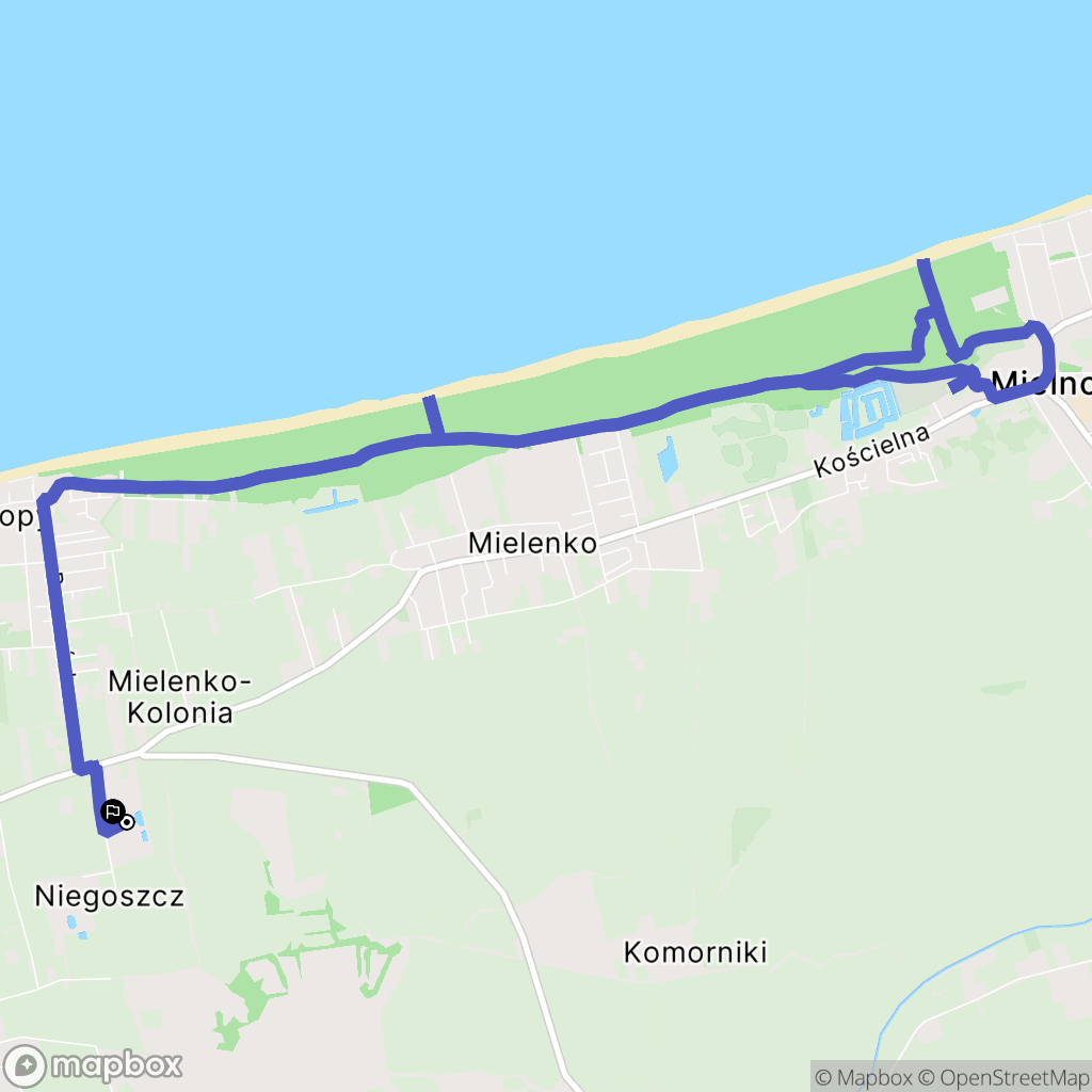 Niegoszcz: mapa trasy - Poland