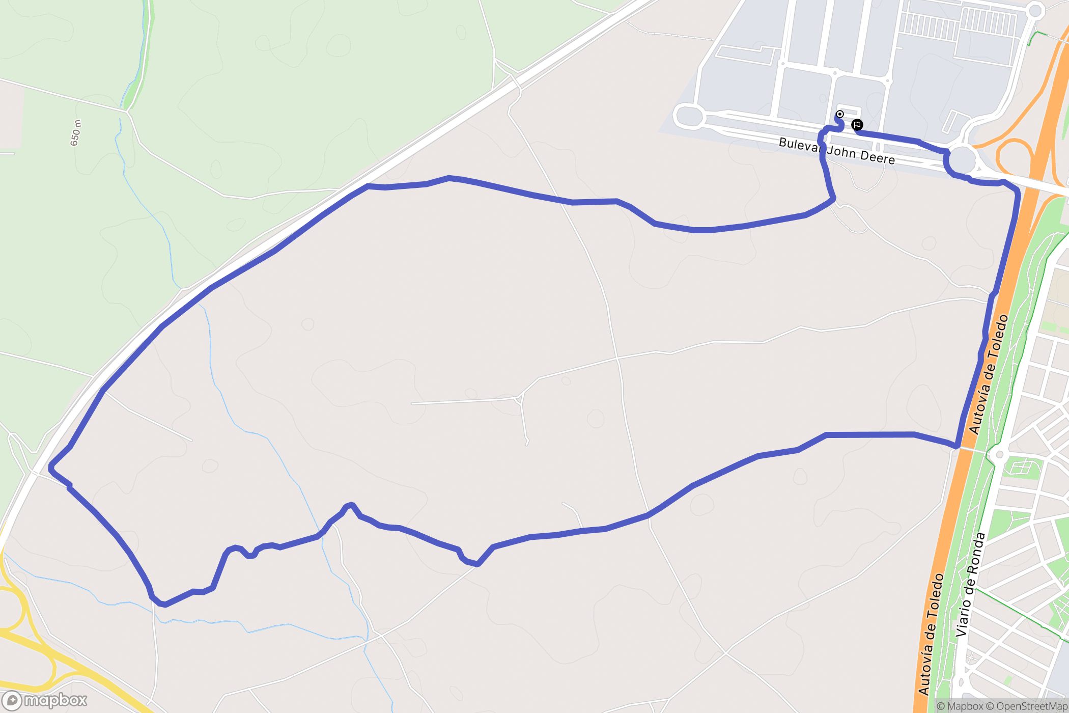 Parla : carte du parcours de randonnée - Spain