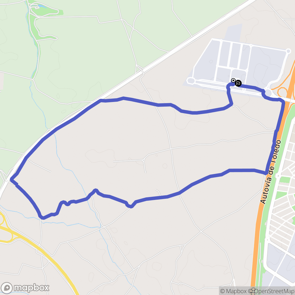 Parla : carte du parcours de randonnée - Spain