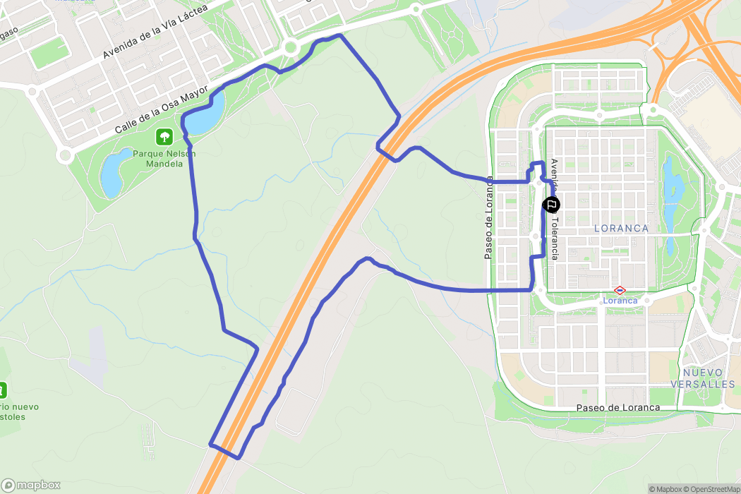 Fuenlabrada : carte du parcours de randonnée - Spain