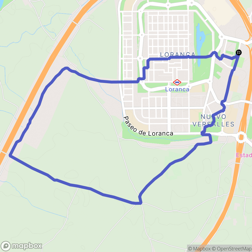 Fuenlabrada : carte du parcours de randonnée - Spain