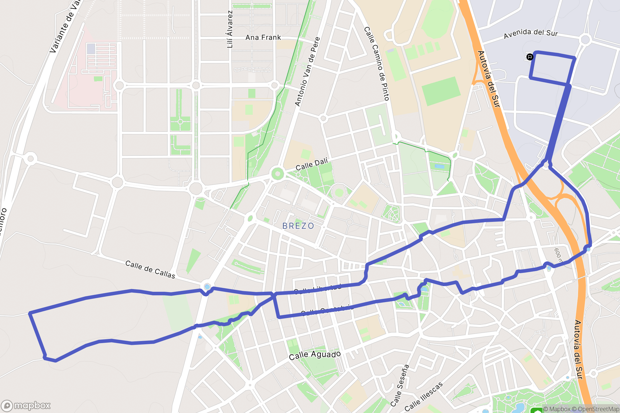 Valdemoro : carte du parcours de randonnée - Spain