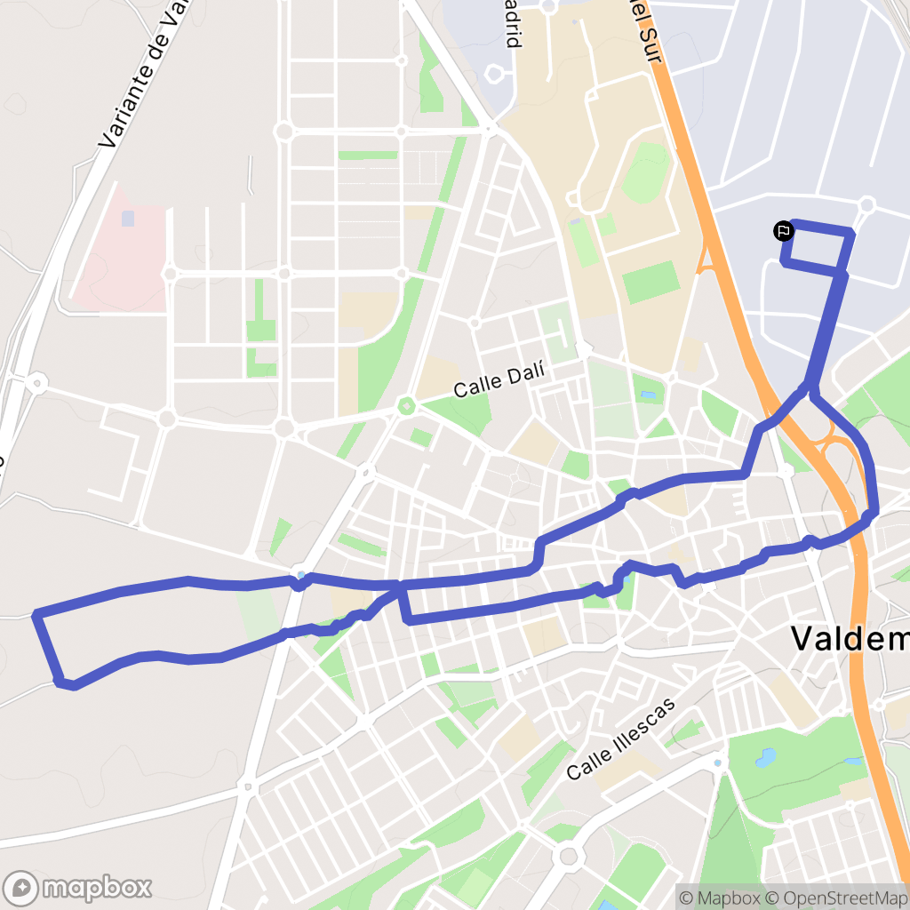 Valdemoro : carte du parcours de randonnée - Spain