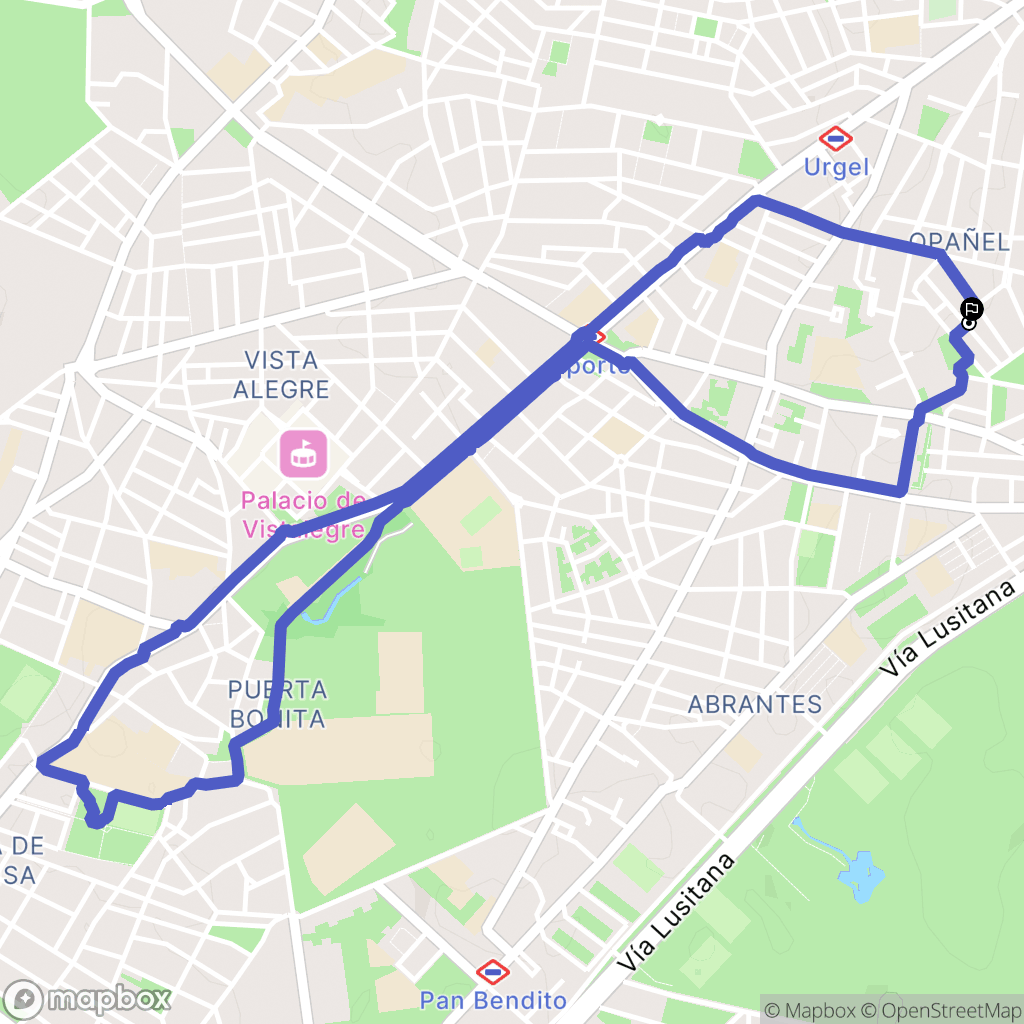 Madrid : carte du parcours de randonnée - Spain