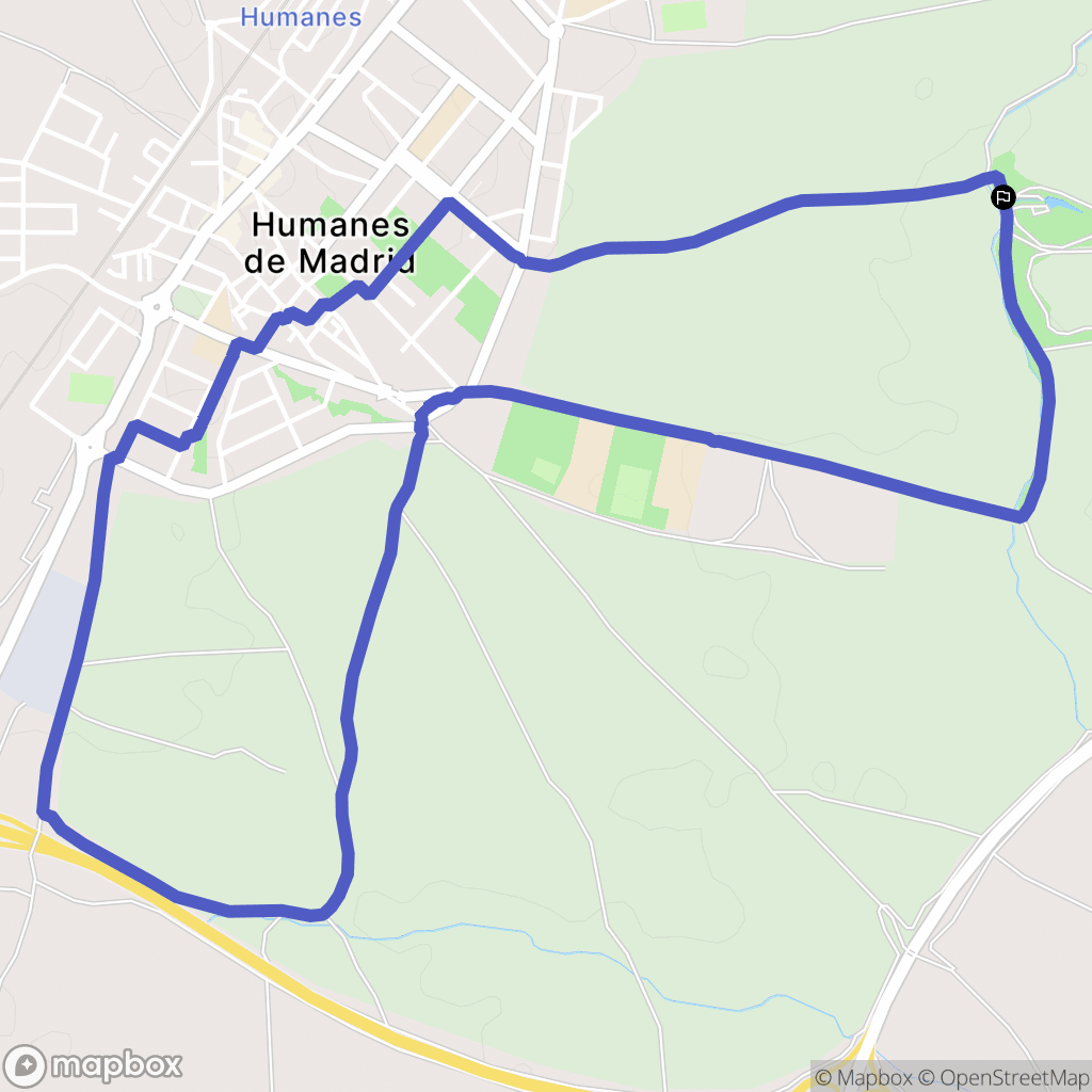 Humanes de Madrid : carte du parcours de randonnée - Spain