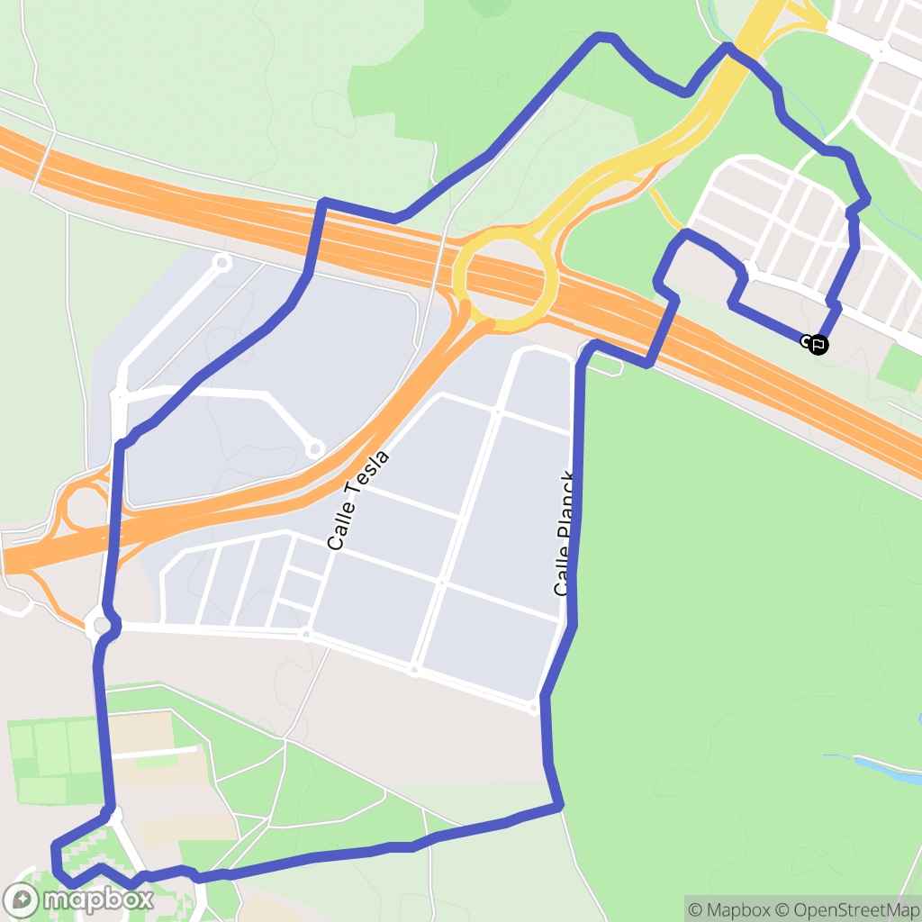 Leganés : carte du parcours de randonnée - Spain