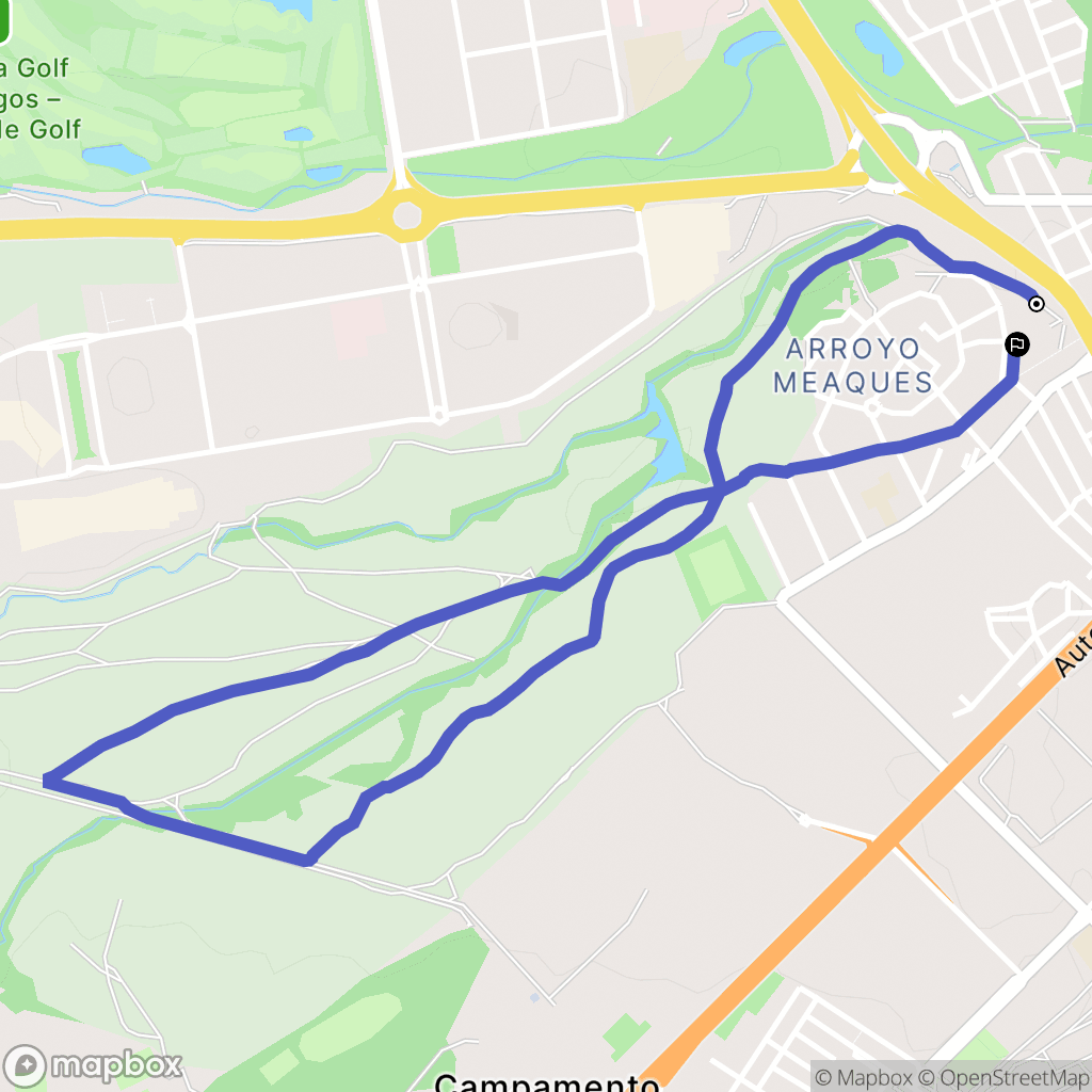 Madrid : carte du parcours de randonnée - Spain