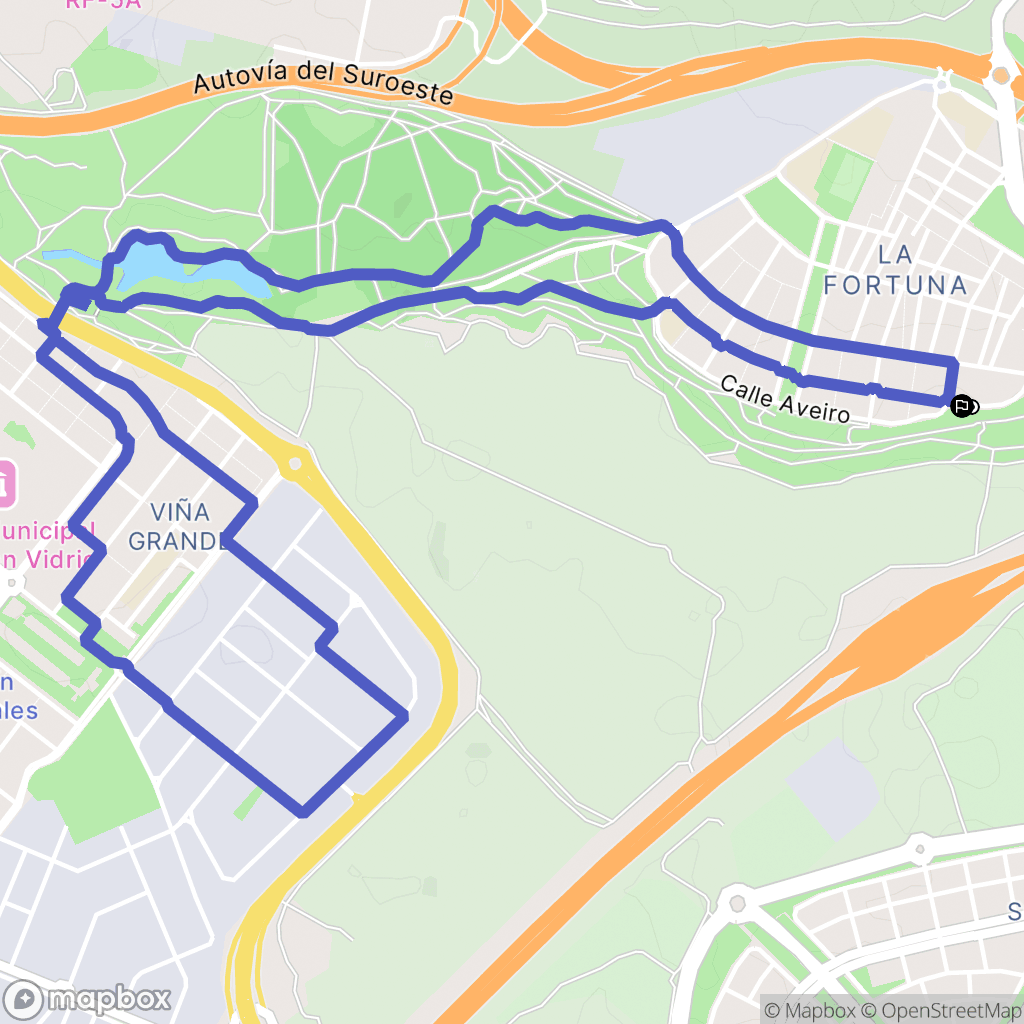 La Fortuna : carte du parcours de randonnée - Spain