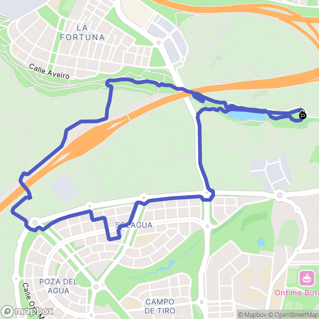 Leganés : carte du parcours de randonnée - Spain