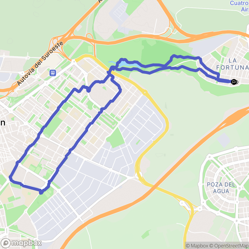 La Fortuna : carte du parcours de randonnée - Spain