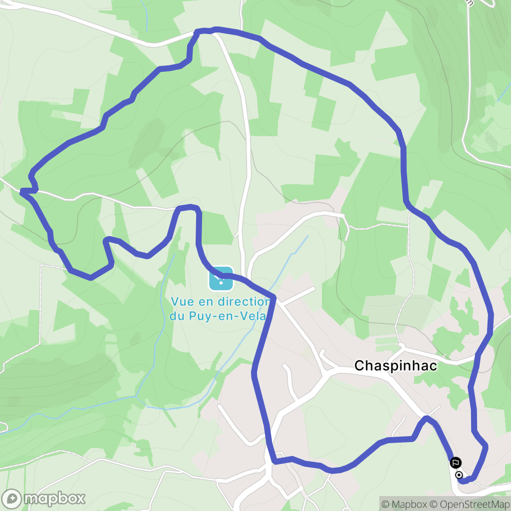 Chaspinhac : carte du parcours de randonnée - France