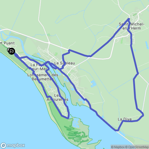 L'Aiguillon-la-Presqu'île : carte du parcours de randonnée - France