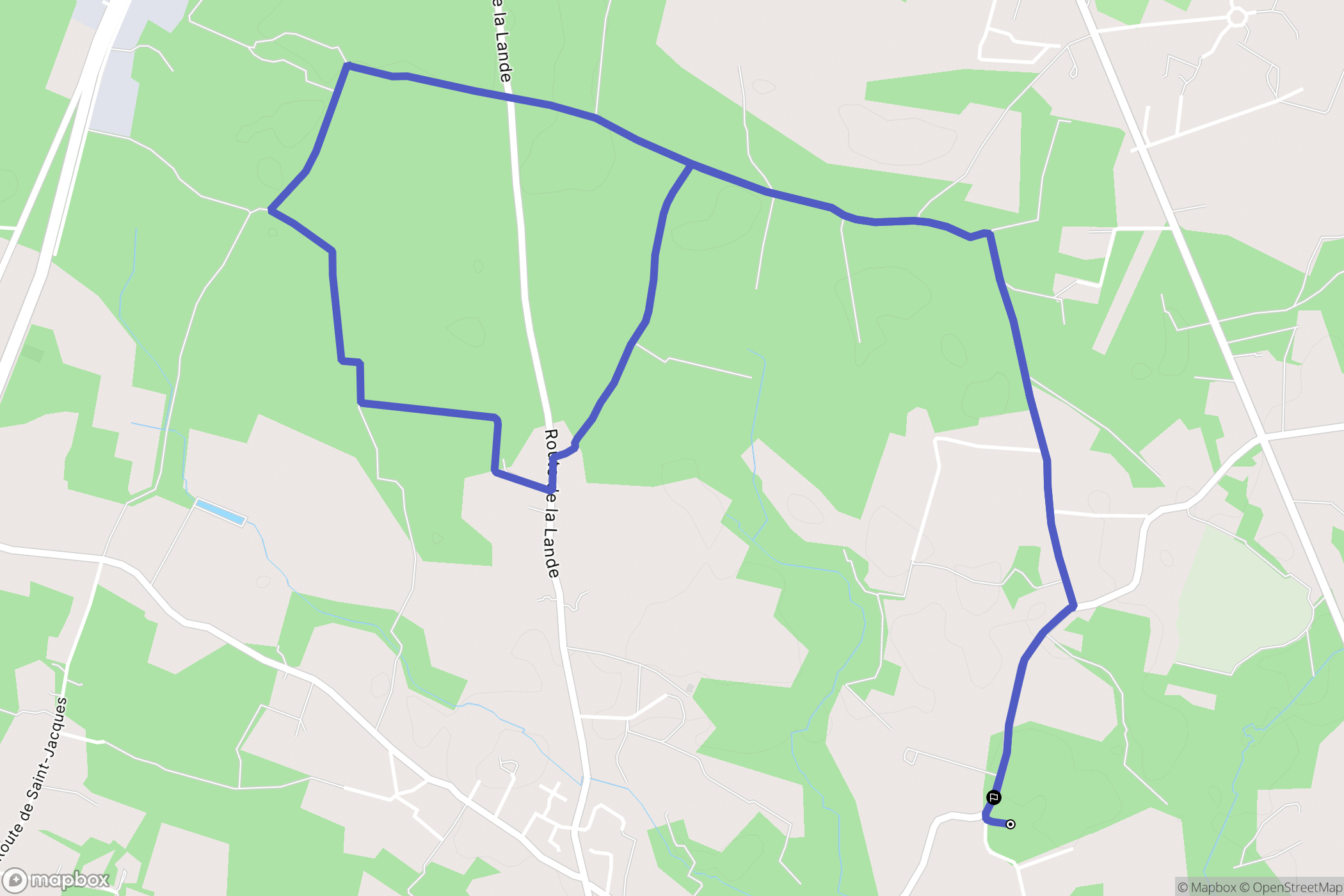Benquet : carte du parcours de randonnée - France