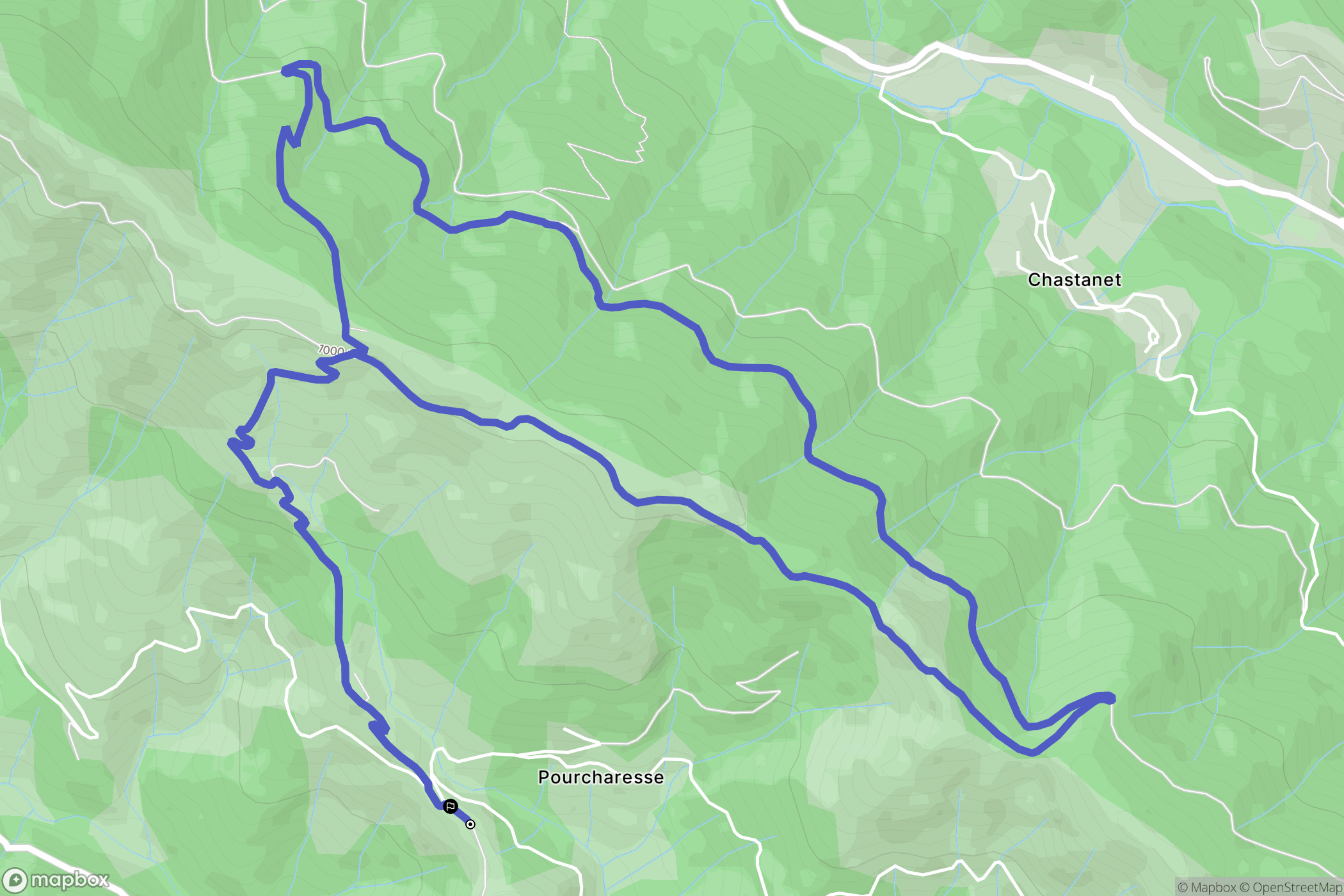 Dompnac : carte du parcours de randonnée - France