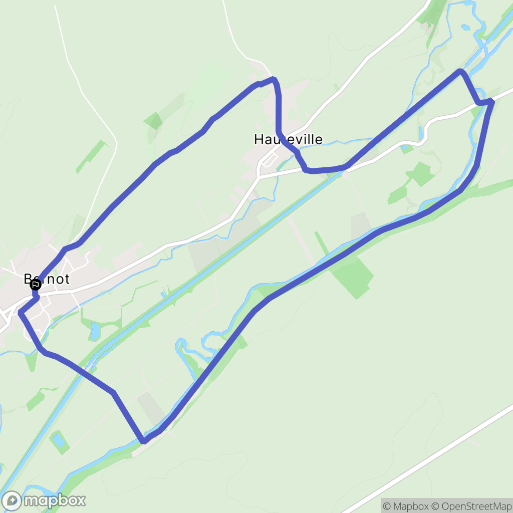 Bernot : carte du parcours de randonnée - France
