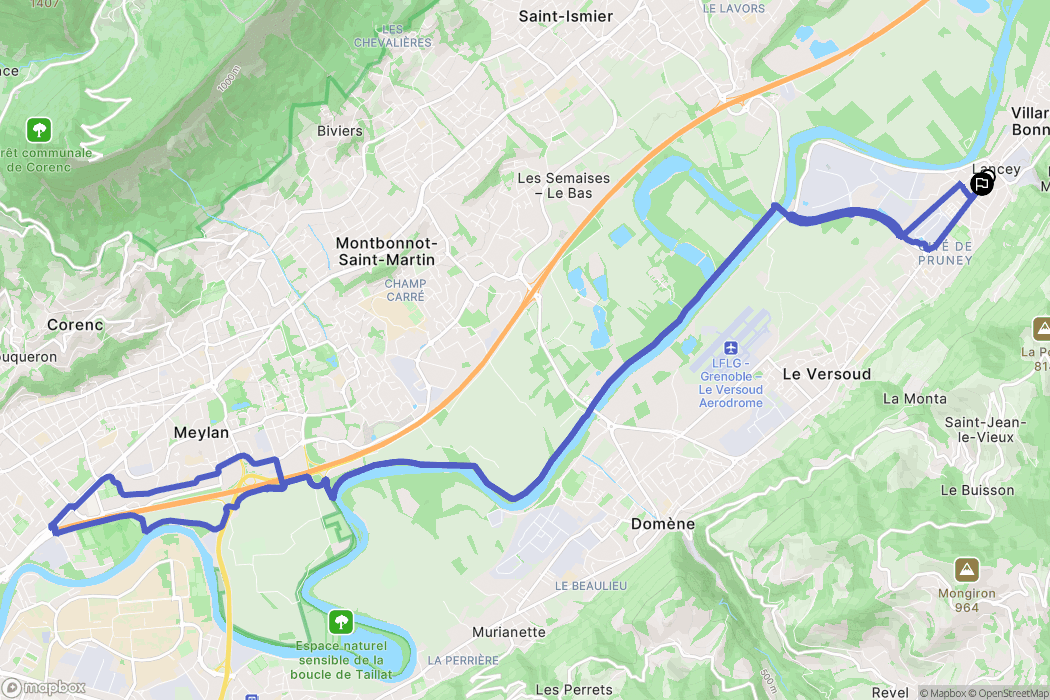 Villard-Bonnot : carte du parcours de randonnée - France