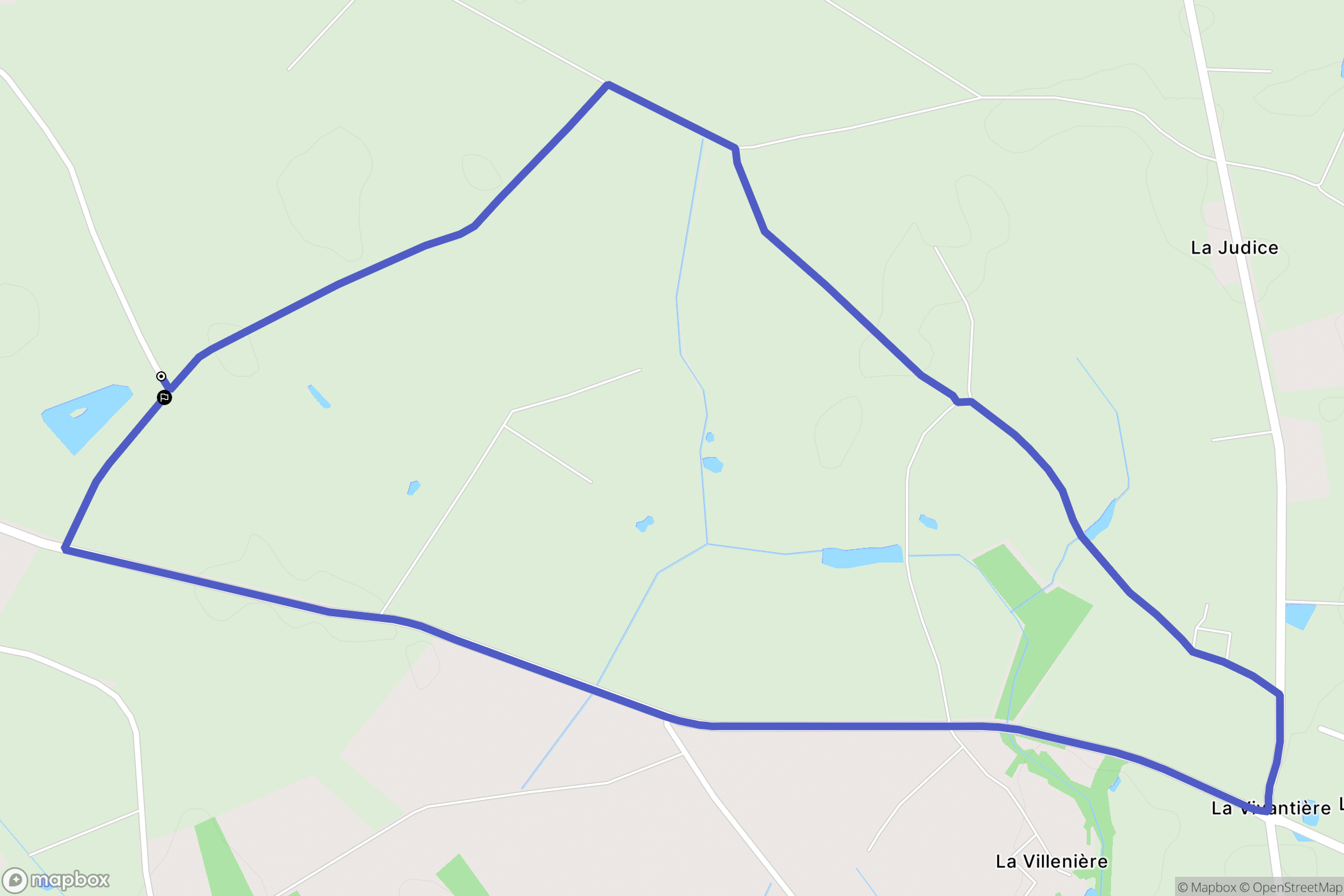 Beaufou : carte du parcours de randonnée - France