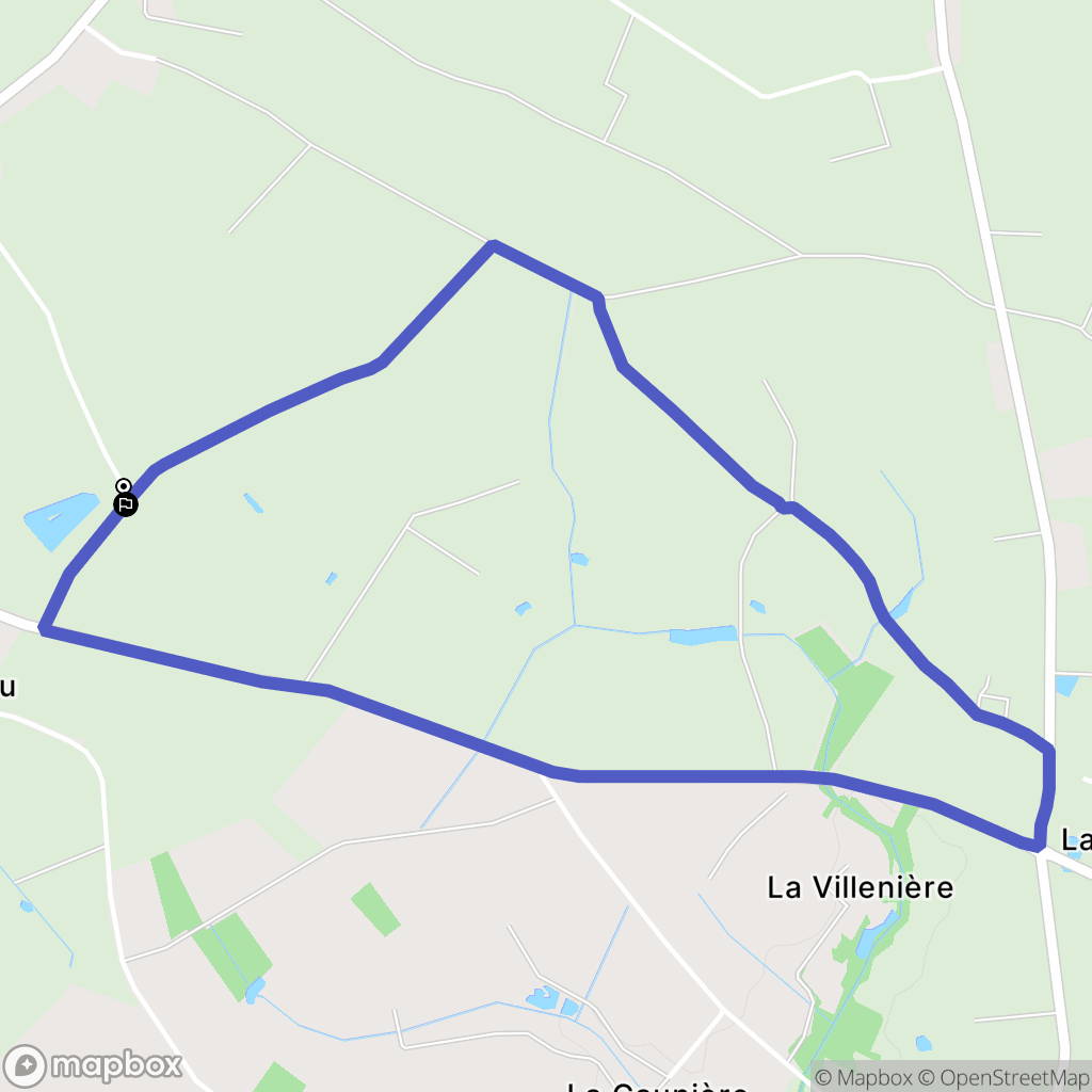 Beaufou : carte du parcours de randonnée - France