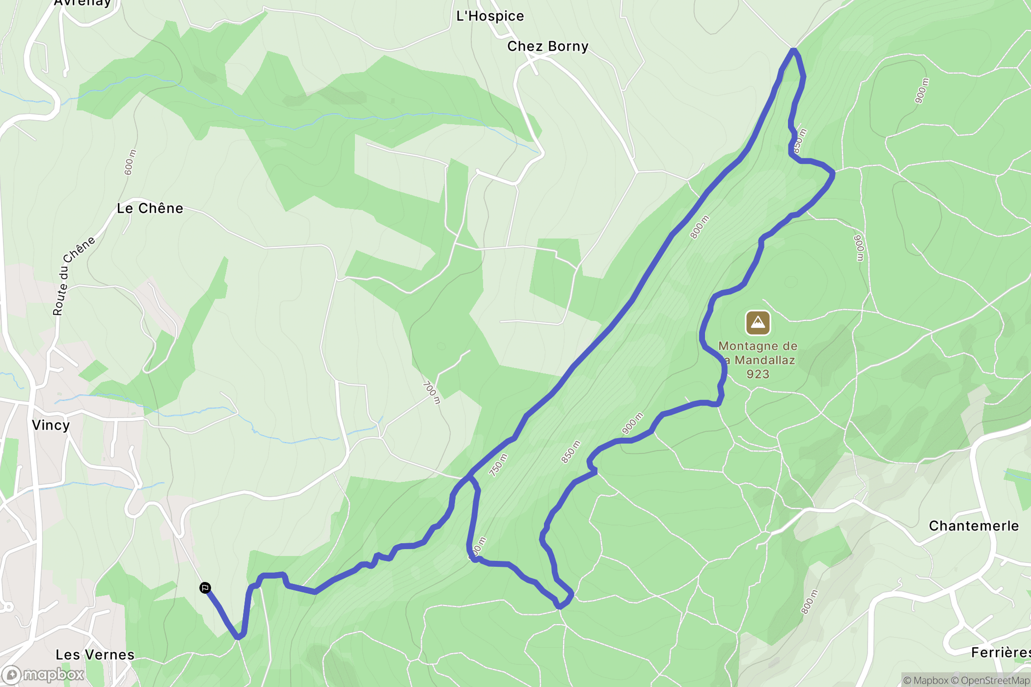 La Balme-de-Sillingy : carte du parcours de randonnée - France