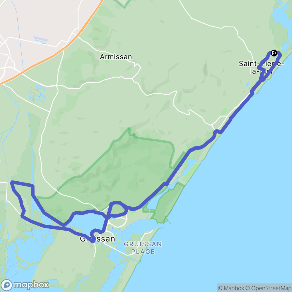 Fleury : carte du parcours de randonnée - France