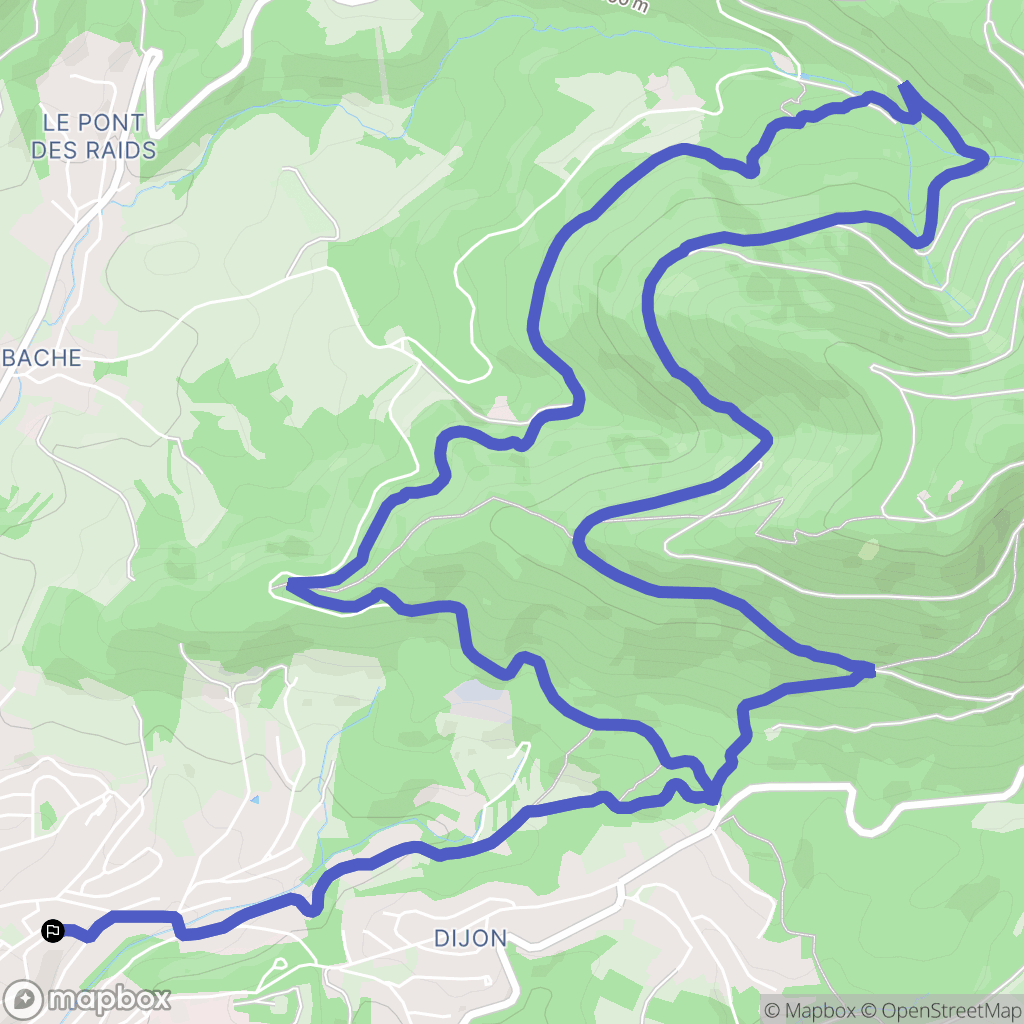 Saint-Dié-des-Vosges : carte du parcours de randonnée - France