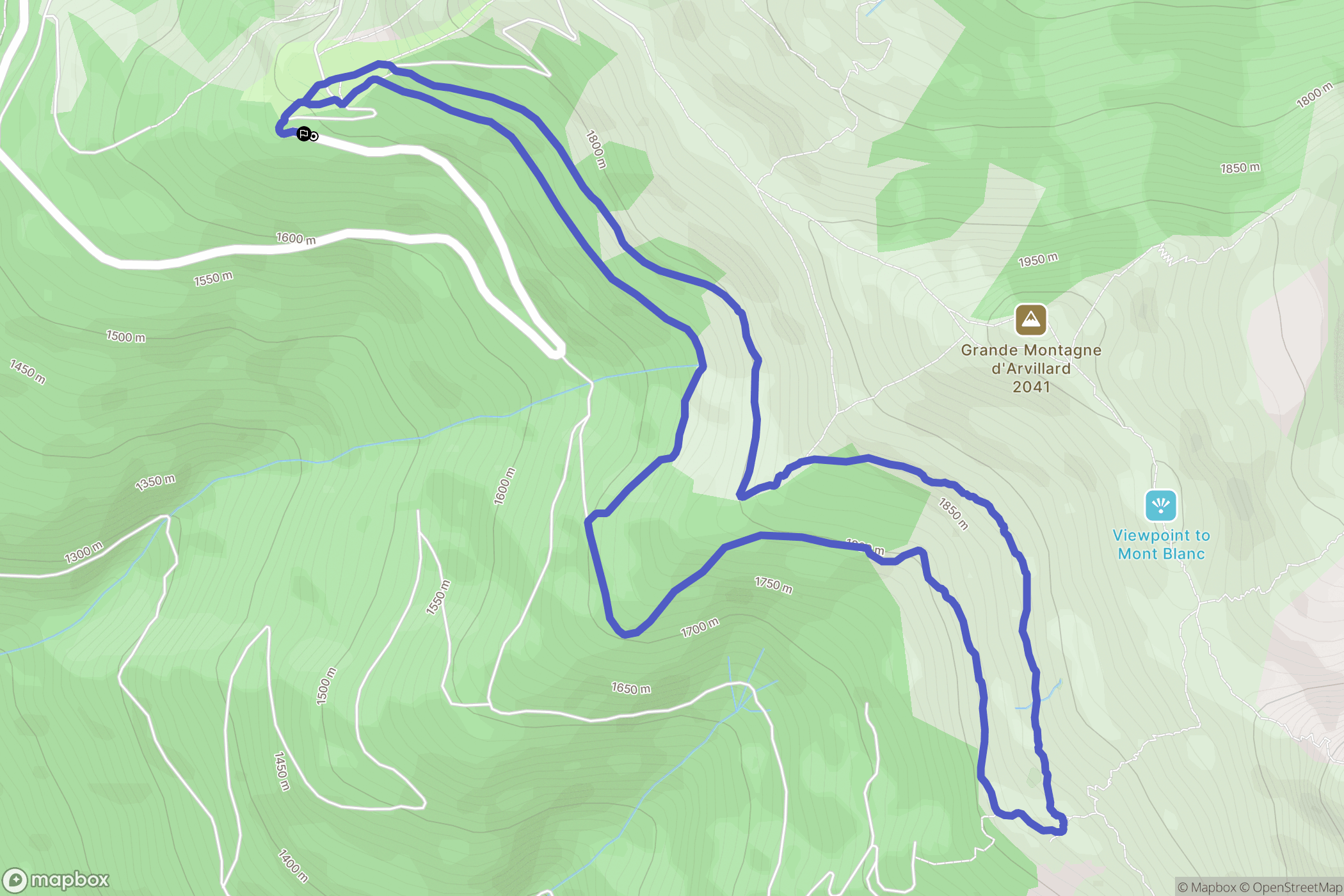 Arvillard : carte du parcours de randonnée - France