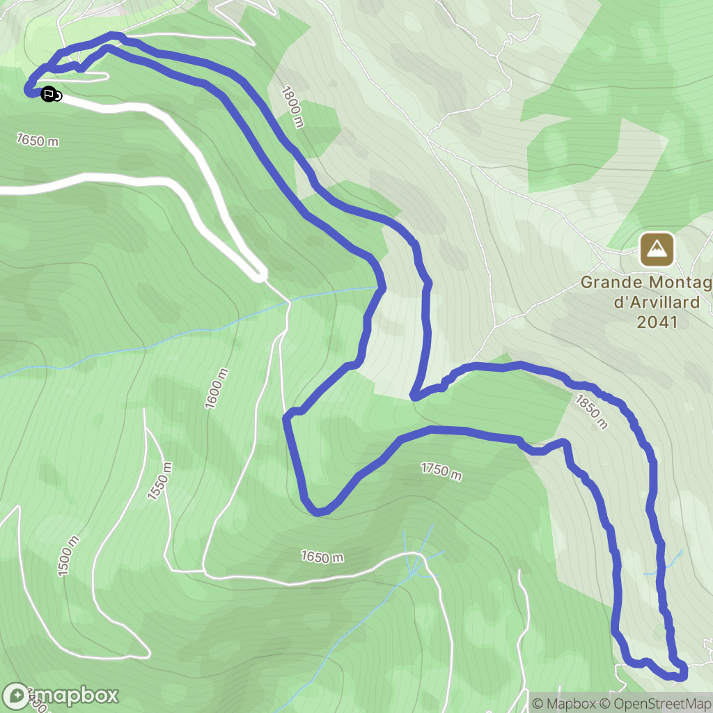 Arvillard : carte du parcours de randonnée - France