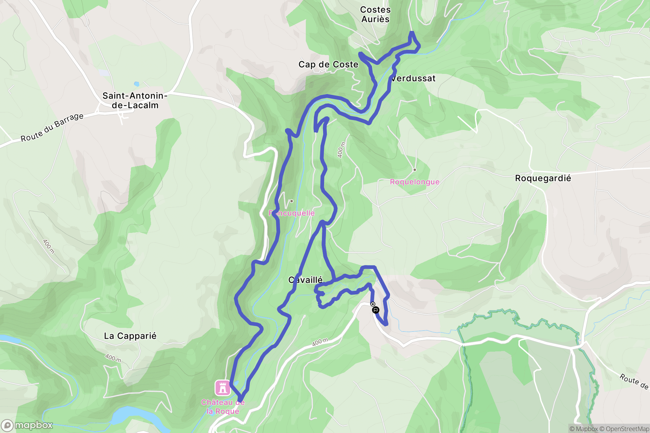 Arifat : carte du parcours de randonnée - France