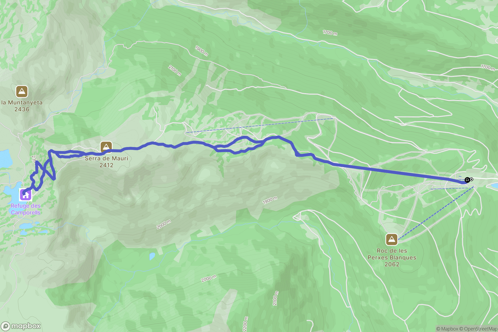 Formiguères : carte du parcours de randonnée - France