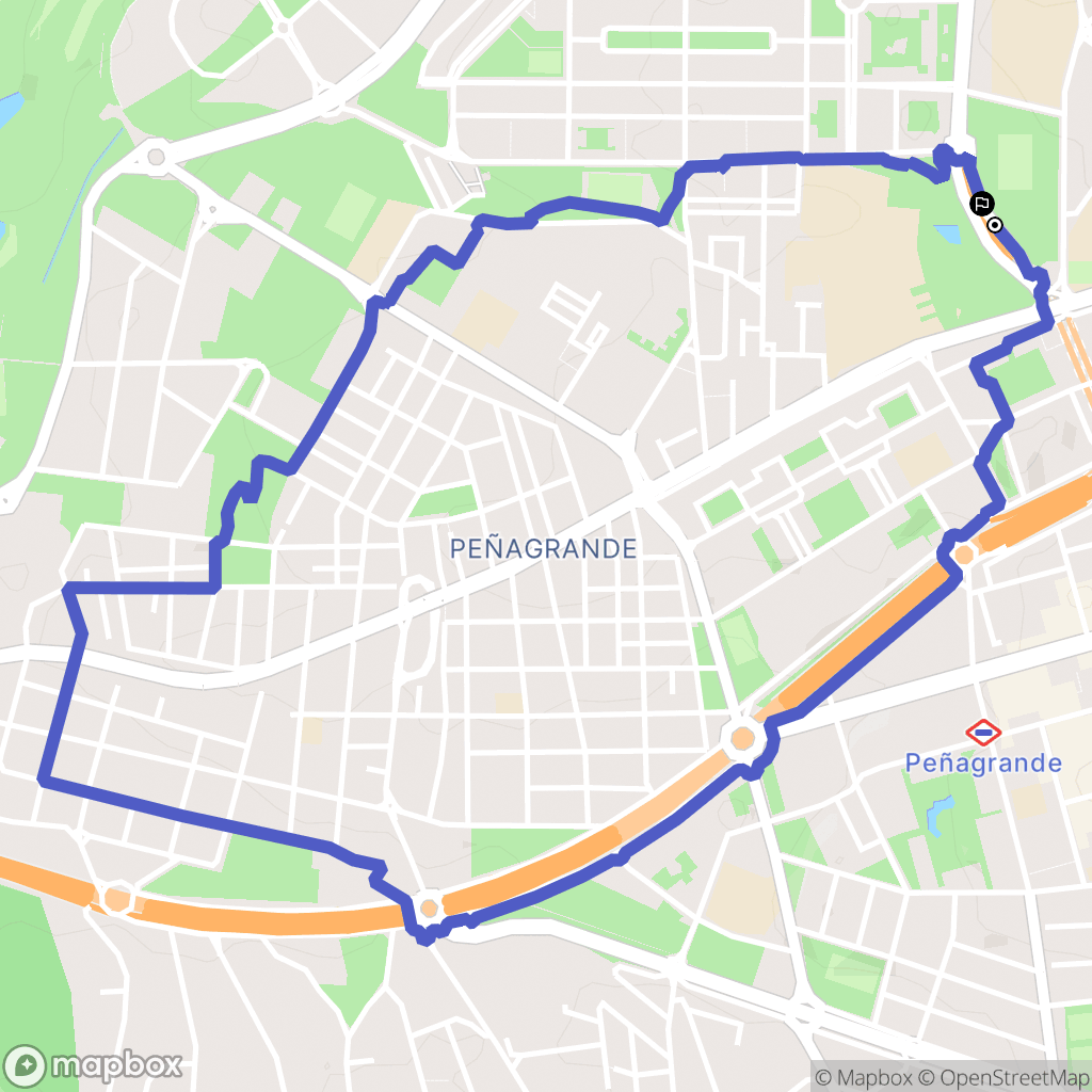 Madrid : carte du parcours de randonnée - Spain