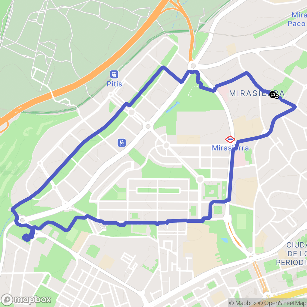 Madrid : carte du parcours de randonnée - Spain