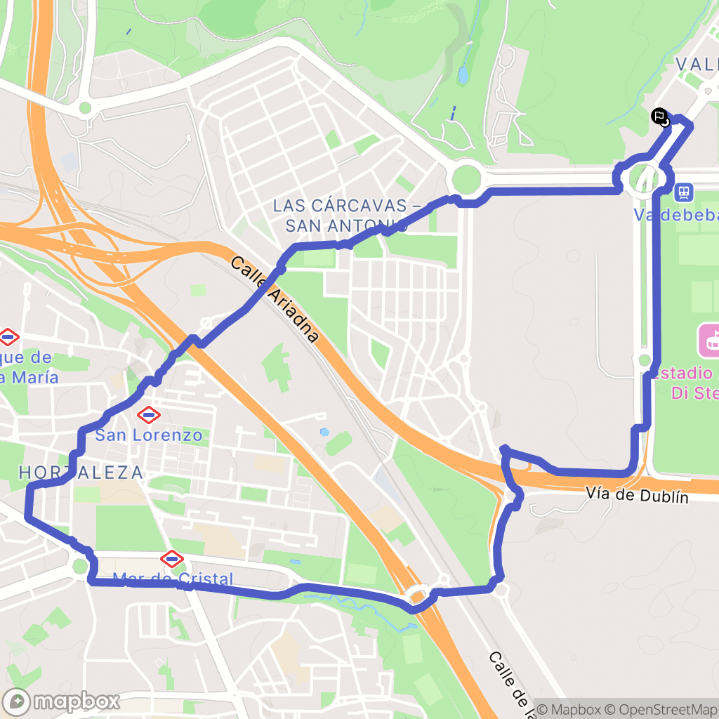 Madrid : carte du parcours de randonnée - Spain