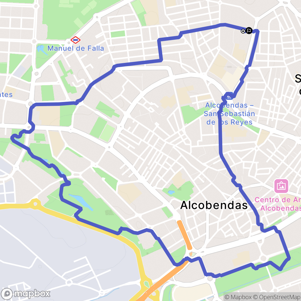San Sebastián de los Reyes : carte du parcours de randonnée - Spain
