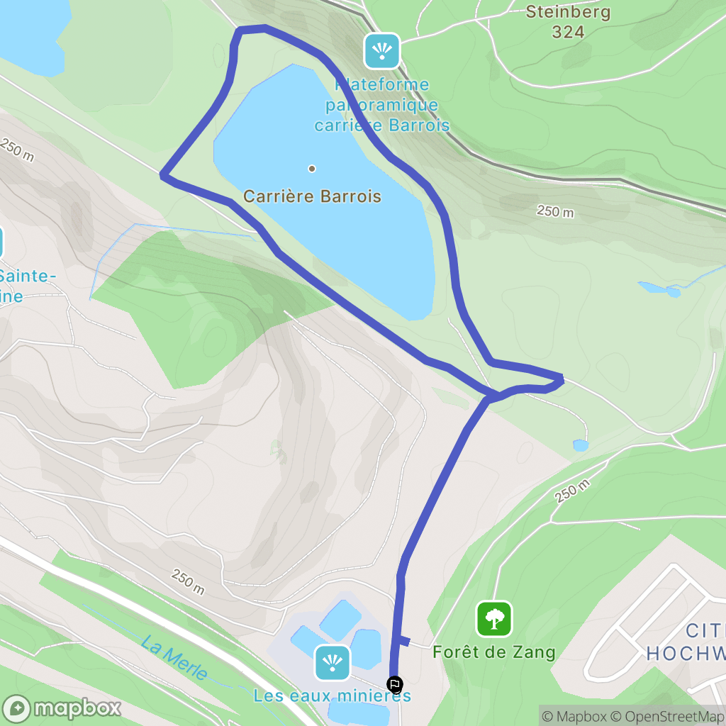 Freyming-Merlebach : carte du parcours de randonnée - France