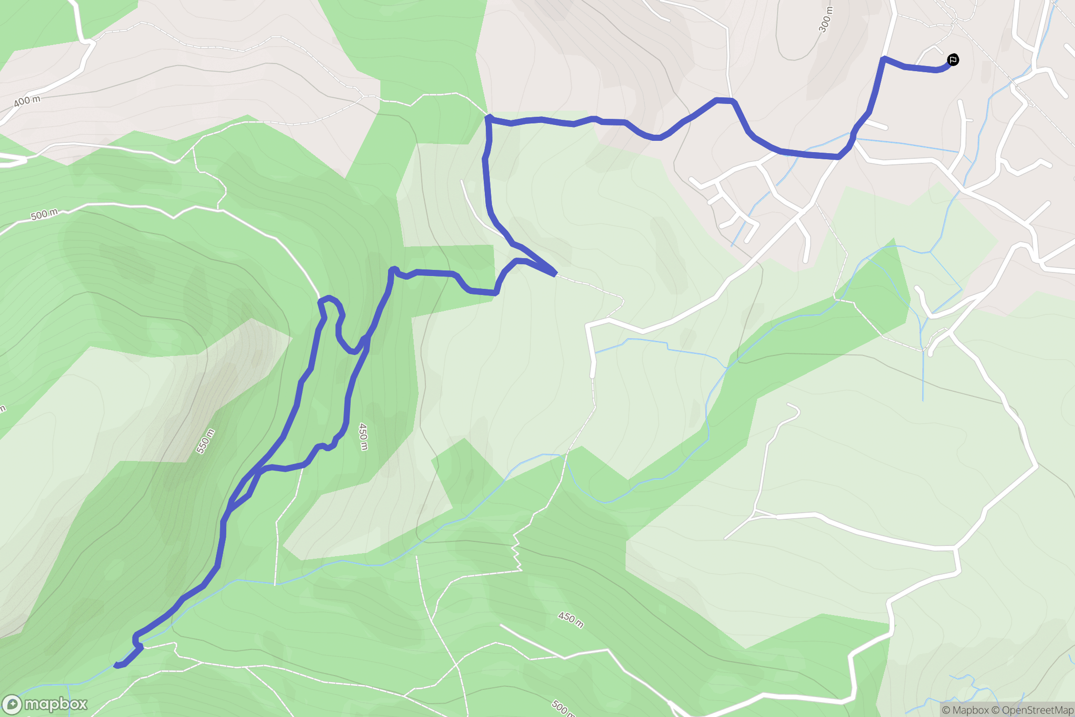 Alissas : carte du parcours de randonnée - France