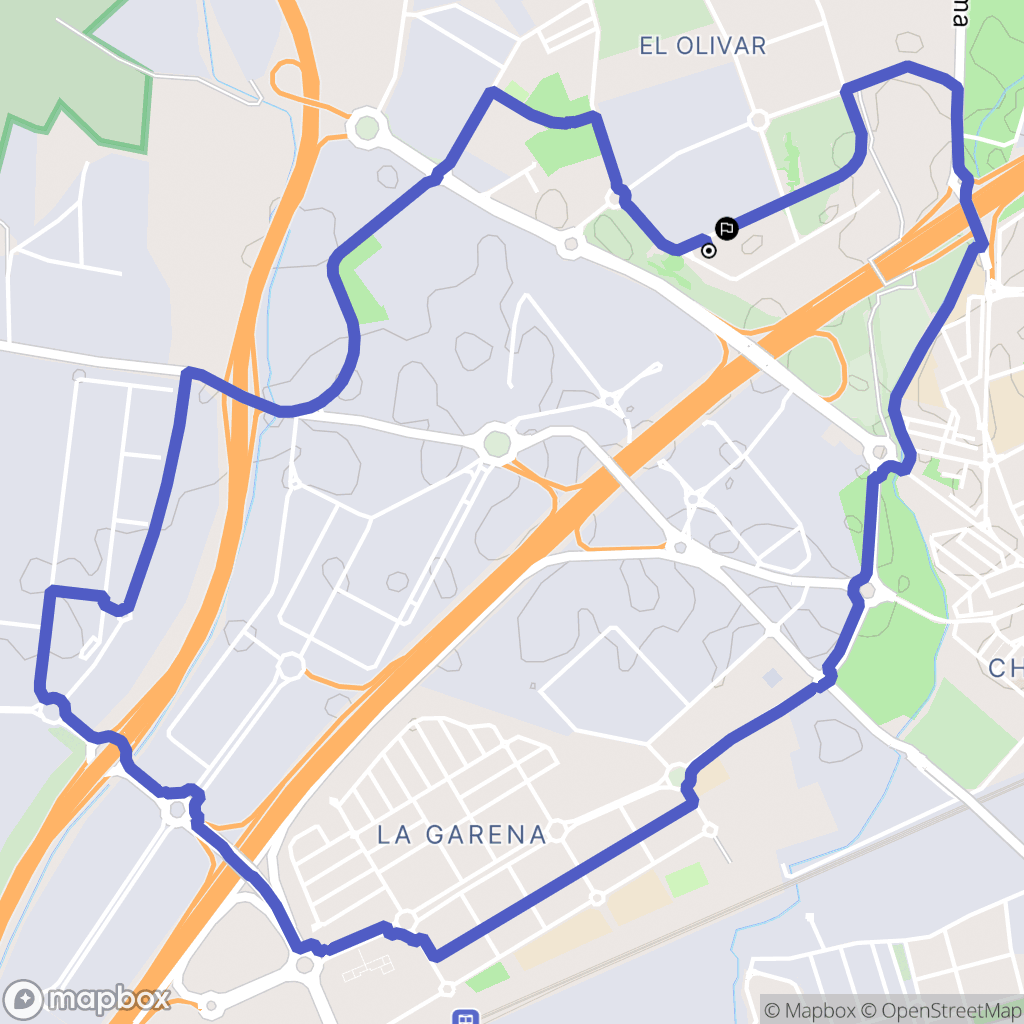 Alcalá de Henares : carte du parcours de randonnée - Spain