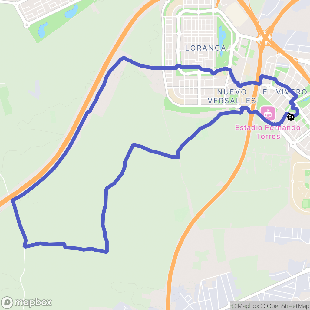 Fuenlabrada : carte du parcours de randonnée - Spain