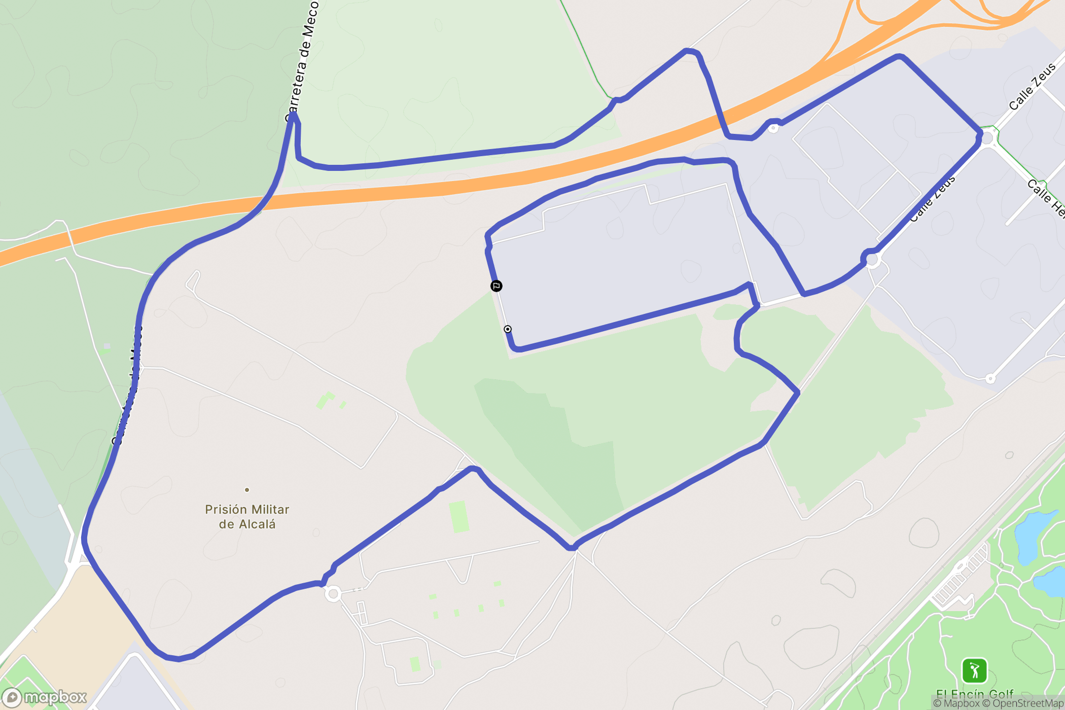 Alcala de Henares : carte du parcours de randonnée - Spain
