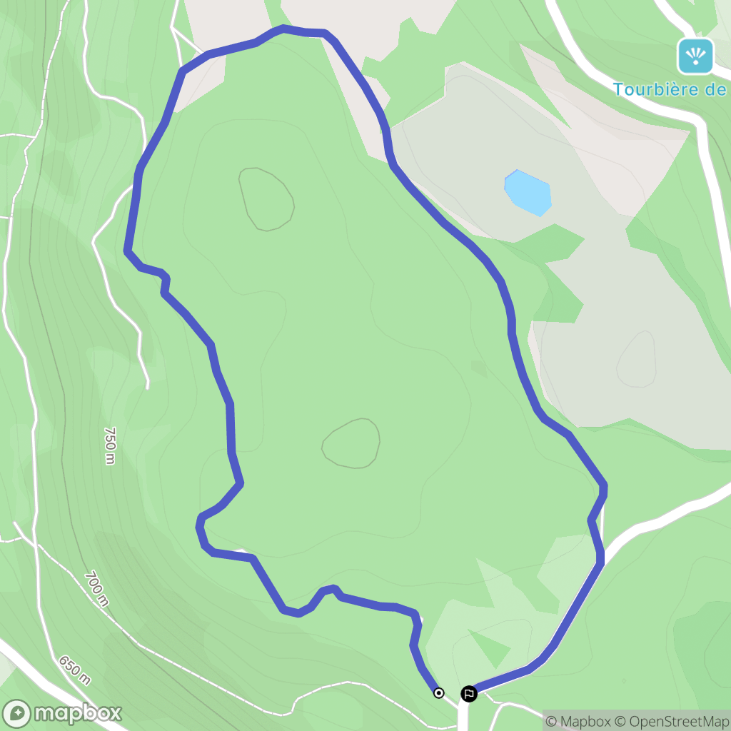 Marchamp : carte du parcours de randonnée - France