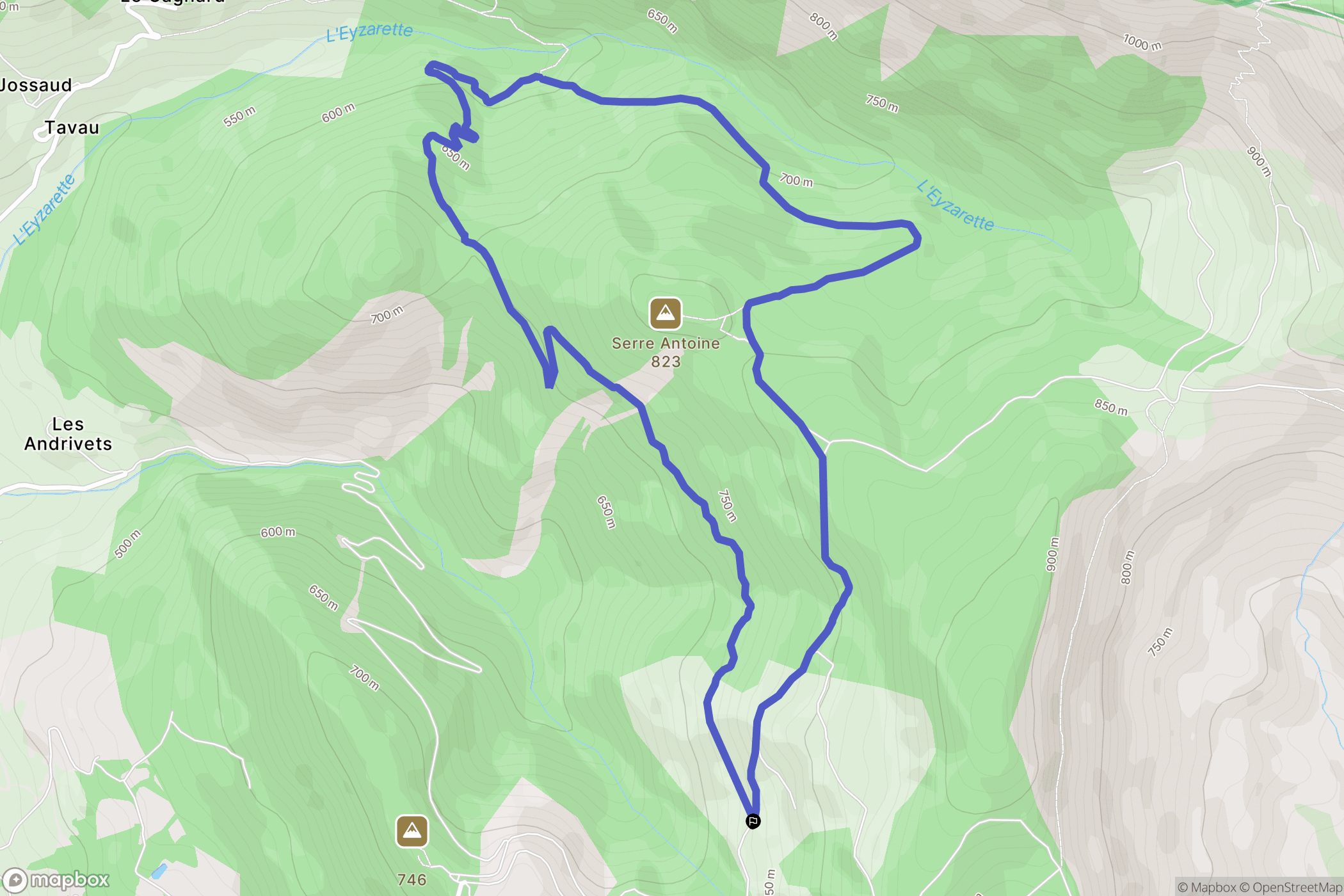 Mornans : carte du parcours de randonnée - France